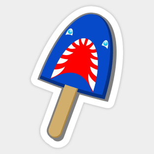 shark bubblegum ice cream pop Sticker